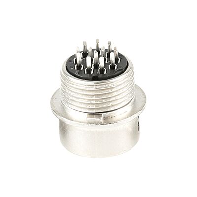 HR10A-10R-12PB Compatible 12-Pin Miniature Circular Connector Solder Type Receptacle