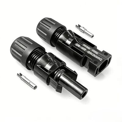 MC4 Solar PV Connectors Panel Mount with Female and Male Plug for New Energy Solutions