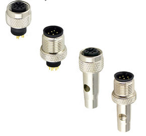 IP67 IP68 Waterproof Male Female Cable Connector M12 Circular Plug Type Solderless