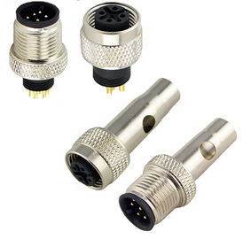 IP67 IP68 Waterproof Male Female Cable Connector M12 Circular Plug Type Solderless