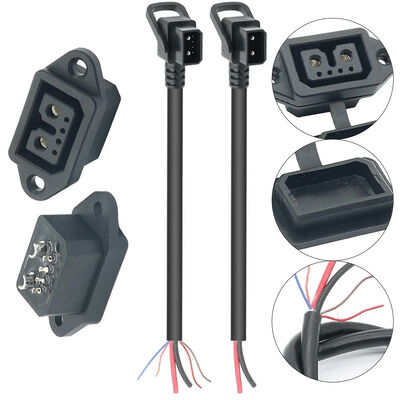 40A 500V Waterproof LEV Charging Connector with 2+4 Pin Signal Socket | RitianLink