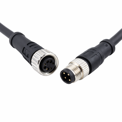 M8 Melingkar 2-5PIN Pria & Wanita IP67 Tahan Air Konektor Sensor Berkode A