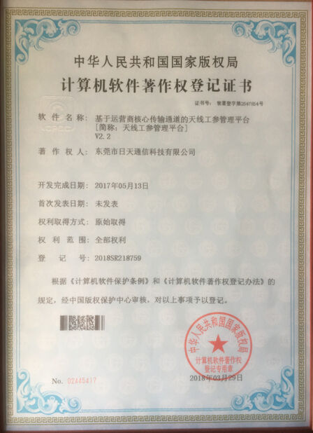 CINA Dongguan RitianLink Technology Co., Ltd. Sertifikasi